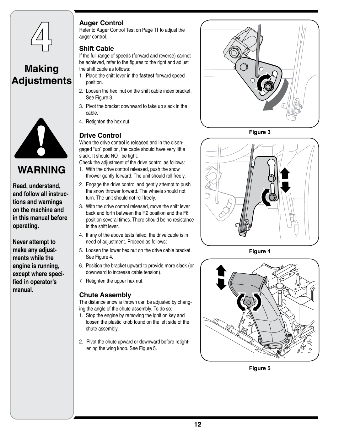 MTD 769-01275D warranty Making Adjustments, Shift Cable, Drive Control 