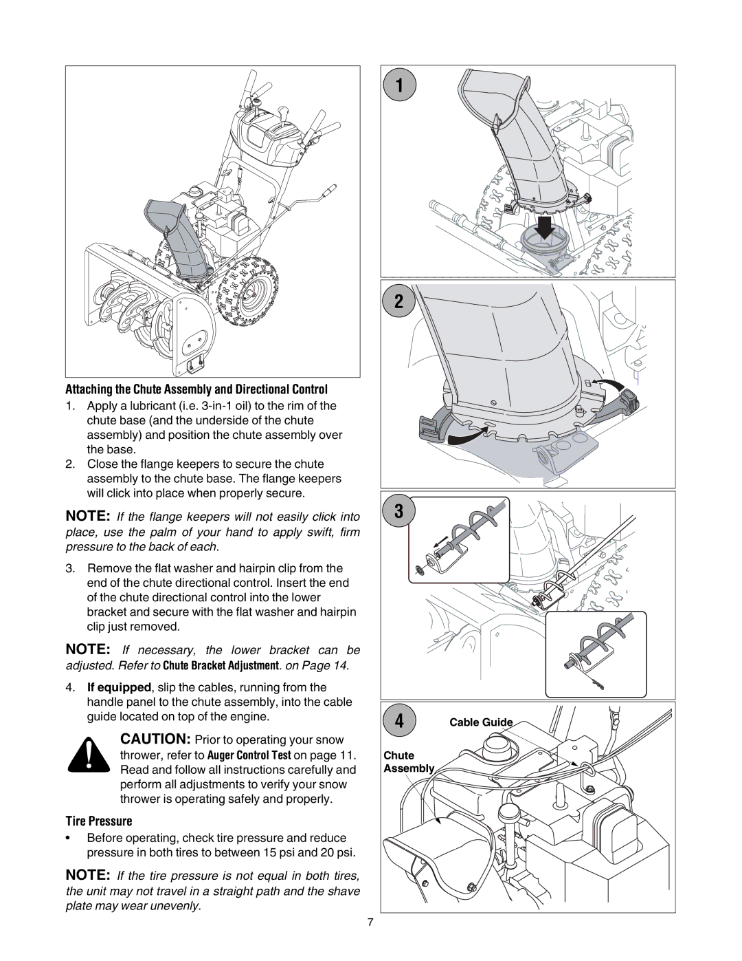 MTD 769-01276A manual Tire Pressure 