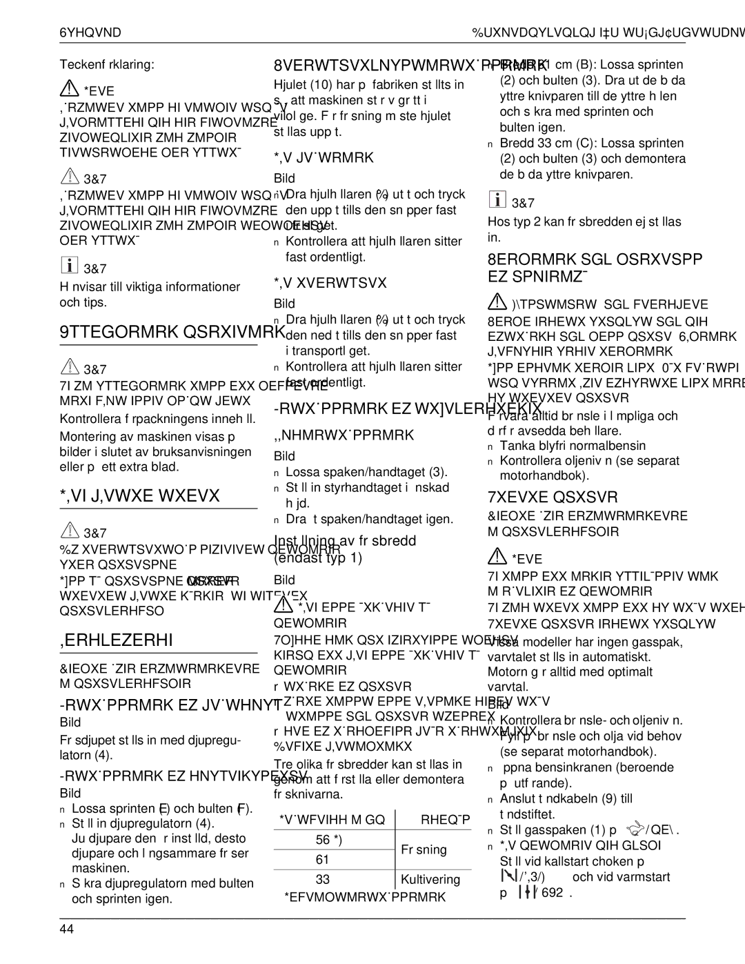 MTD 769-01558 manual ¸Vij¸Vwxewxevx, Erhlezerhi, 9TTEGORMRKQSRXIVMRK, 7XEVXEQSXSVR 