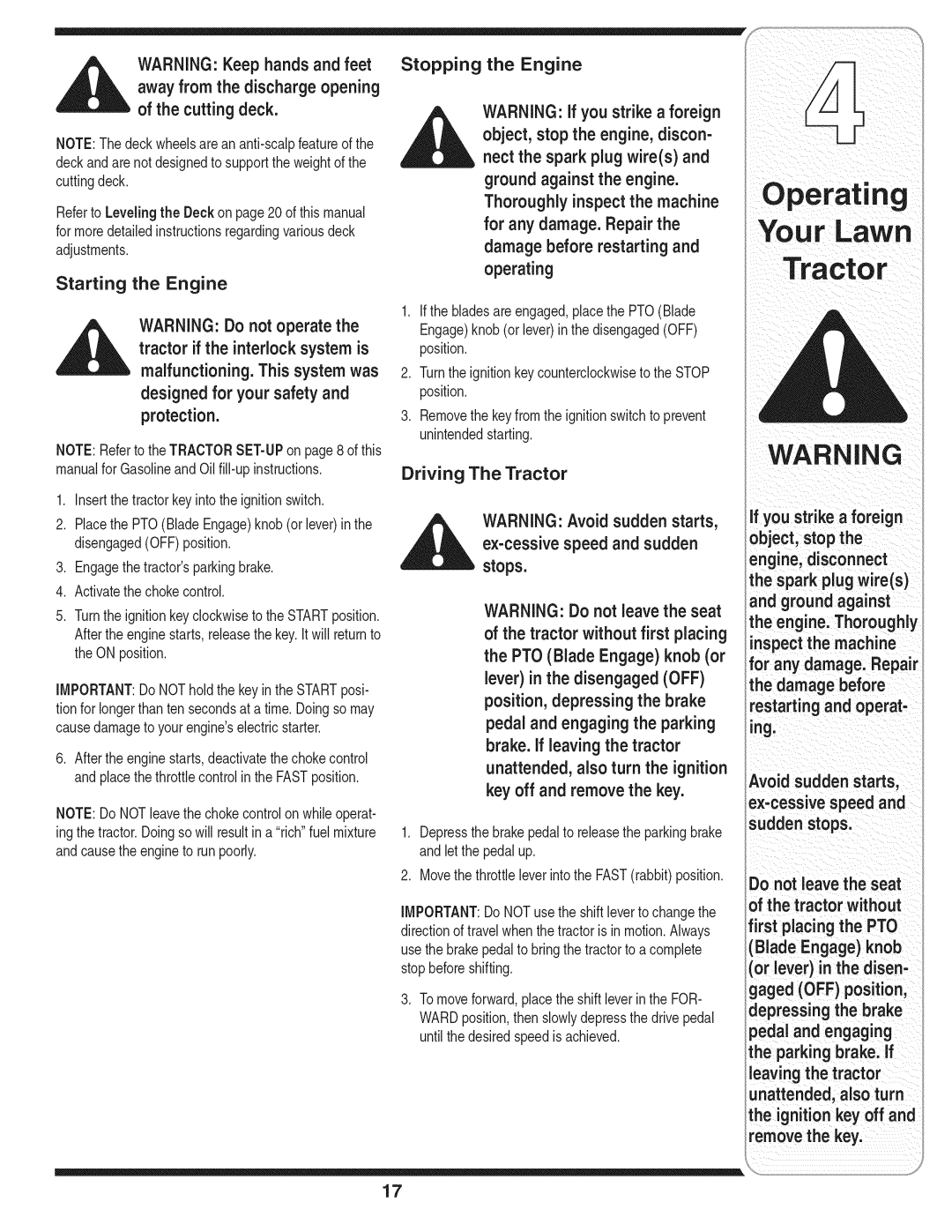 MTD 769-01645A warranty Operating Your LaWn 