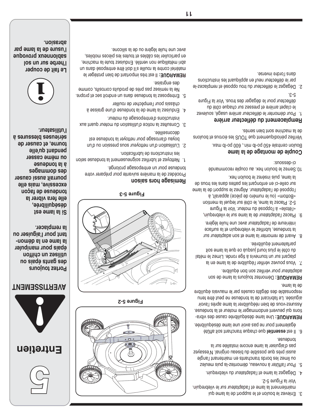 MTD 769-03096A warranty Entretien 