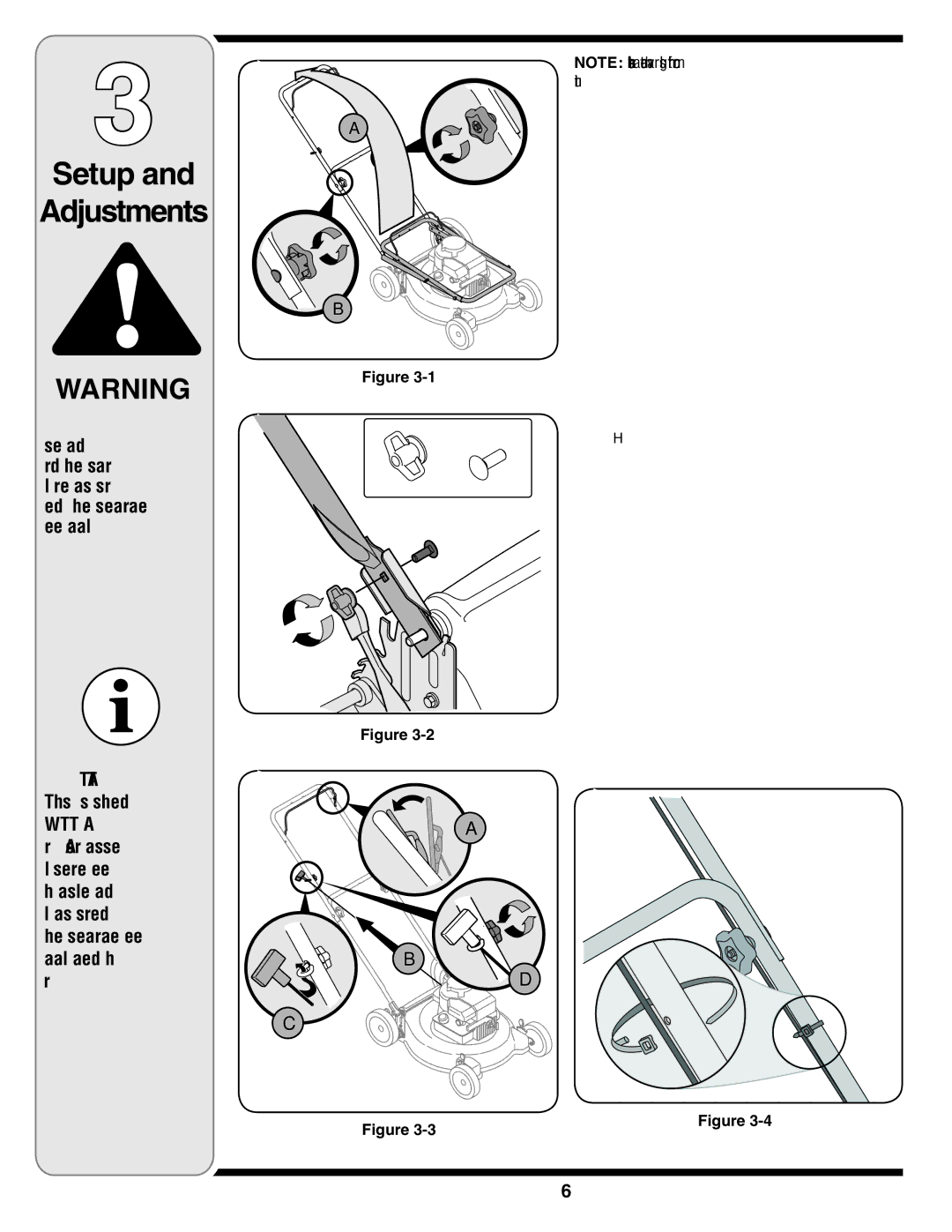 MTD 769-03096A warranty Adjustments and Setup, Position 