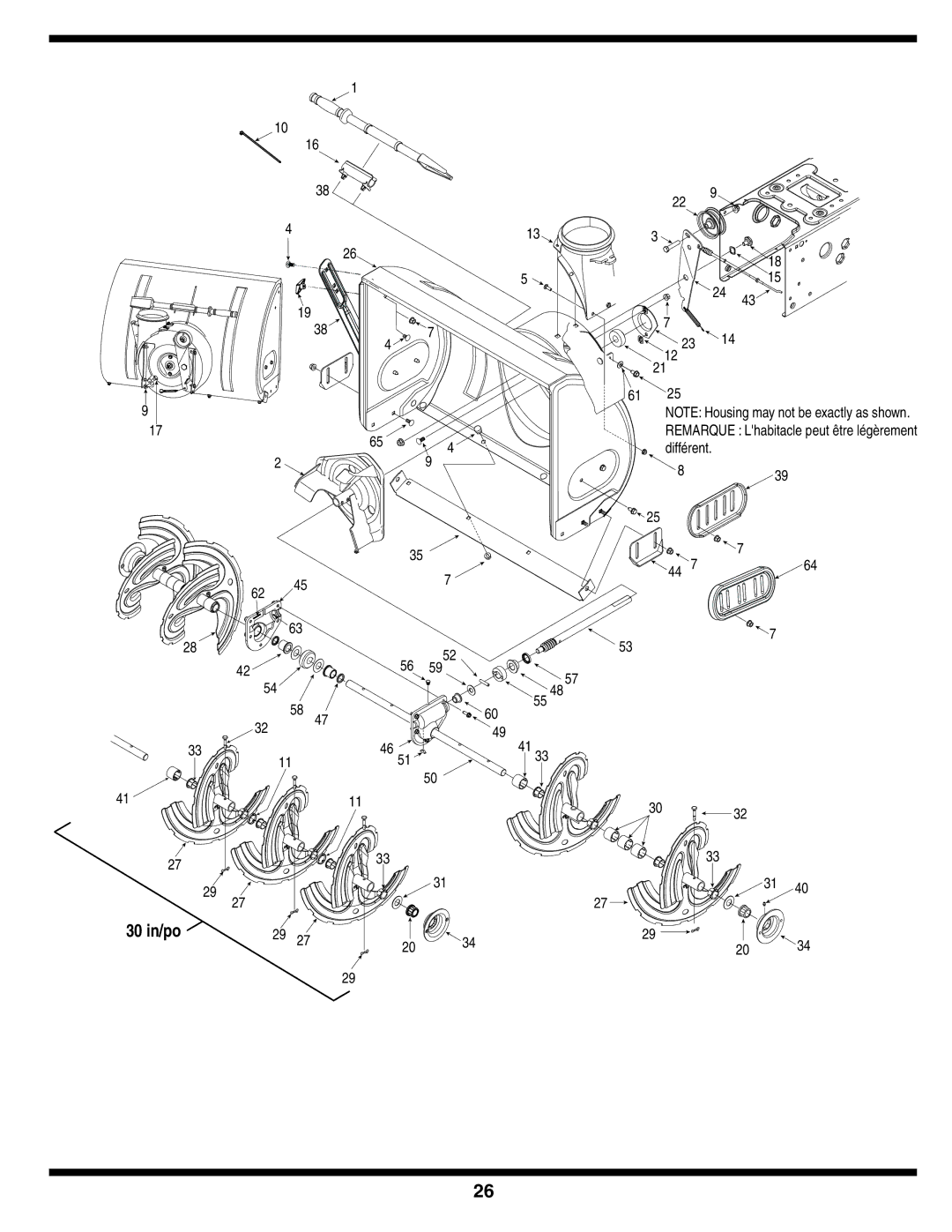 MTD 769-03244 warranty 30 in/po, Remarque Lhabitacle peut être légèrement différent 