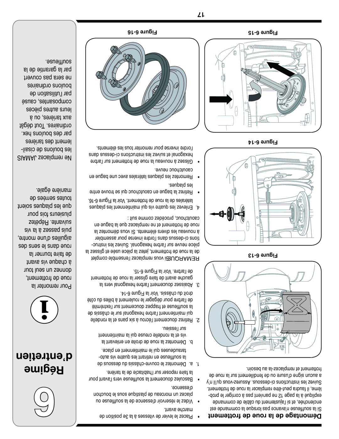 MTD 769-03244 warranty ’entretien Régime 