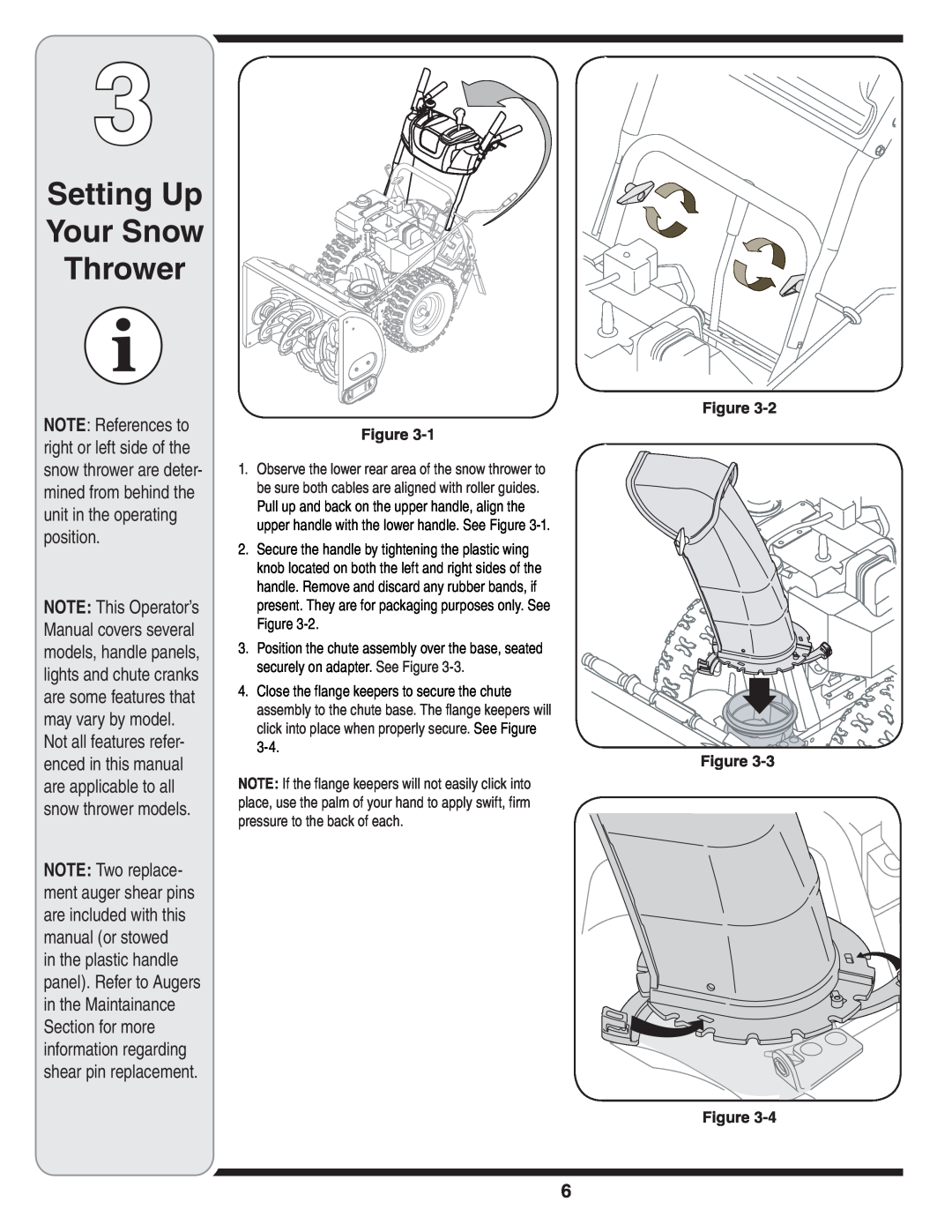 MTD 769-03250 warranty Setting Up Your Snow Thrower, Figure Figure Figure 