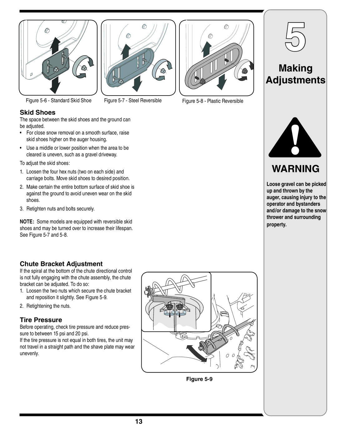 MTD 769-03250 warranty Chute Bracket Adjustment, Tire Pressure, Property 