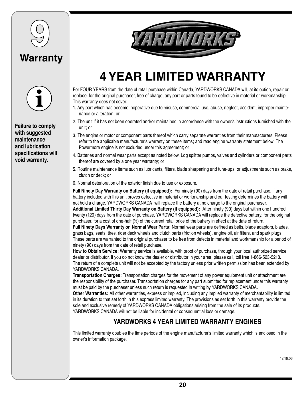 MTD 769-03250 warranty Year Limited Warranty 