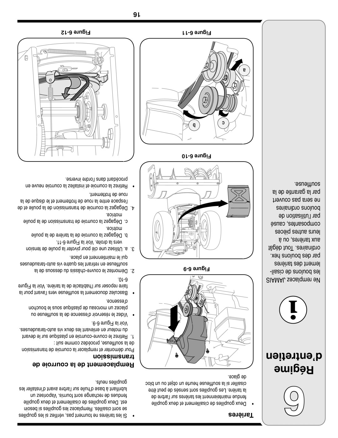 MTD 769-03250 warranty Transmission, De courroie la de Remplacement, Tarières 