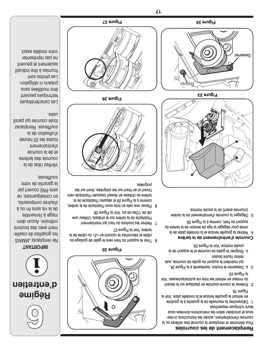 MTD 769-03342 warranty d’entretien Régime, Figure, Éloignez 