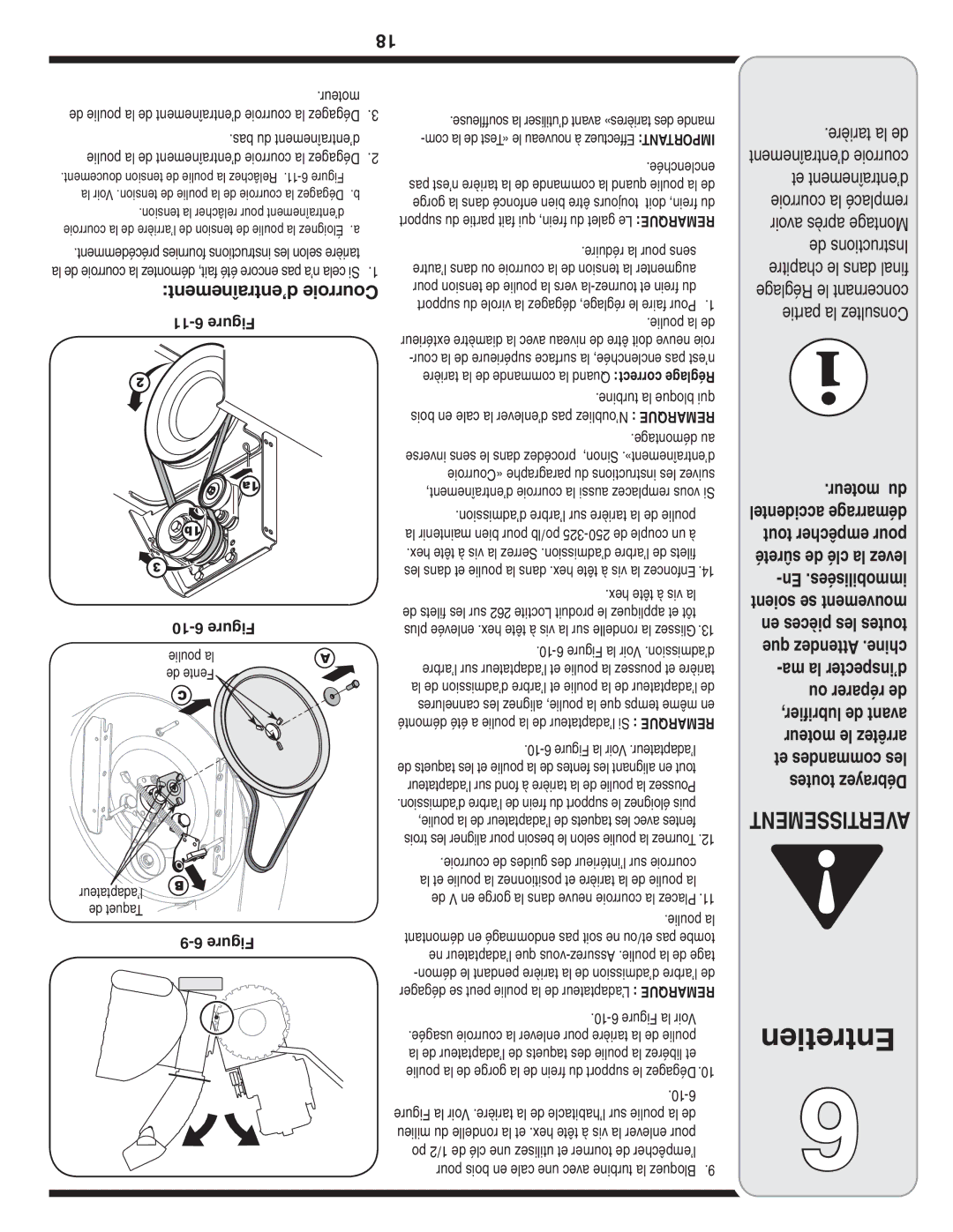 MTD 769-04179 warranty ’entraînement Courroie 