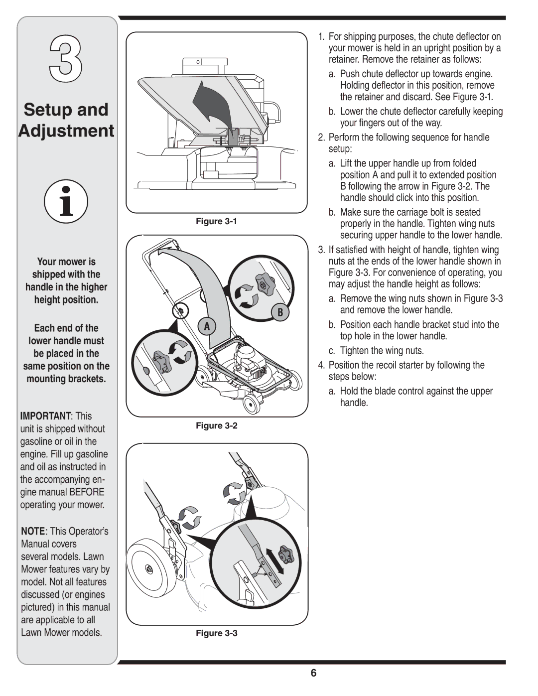 MTD 80 warranty Setup Adjustment, Same position on the mounting brackets 