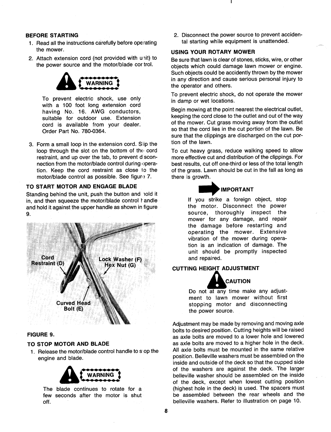 MTD 186-070-000, 82-0629, 18070C manual 