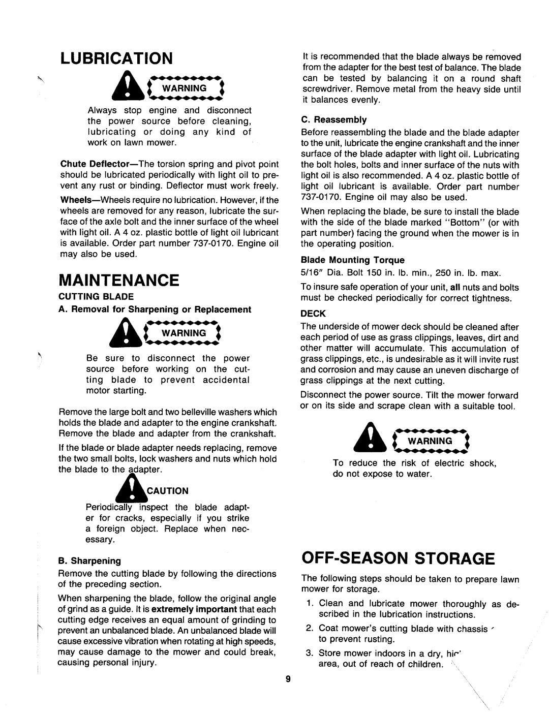 MTD 82-0629, 18070C, 186-070-000 manual 