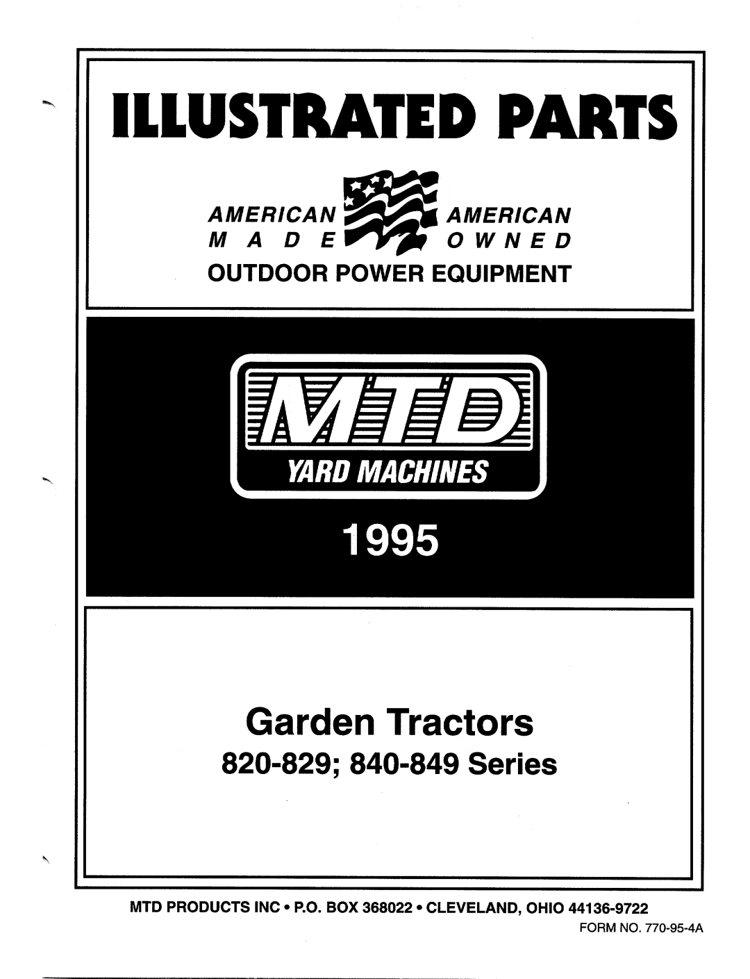 MTD 840-849 Series, 820-829 Series manual 