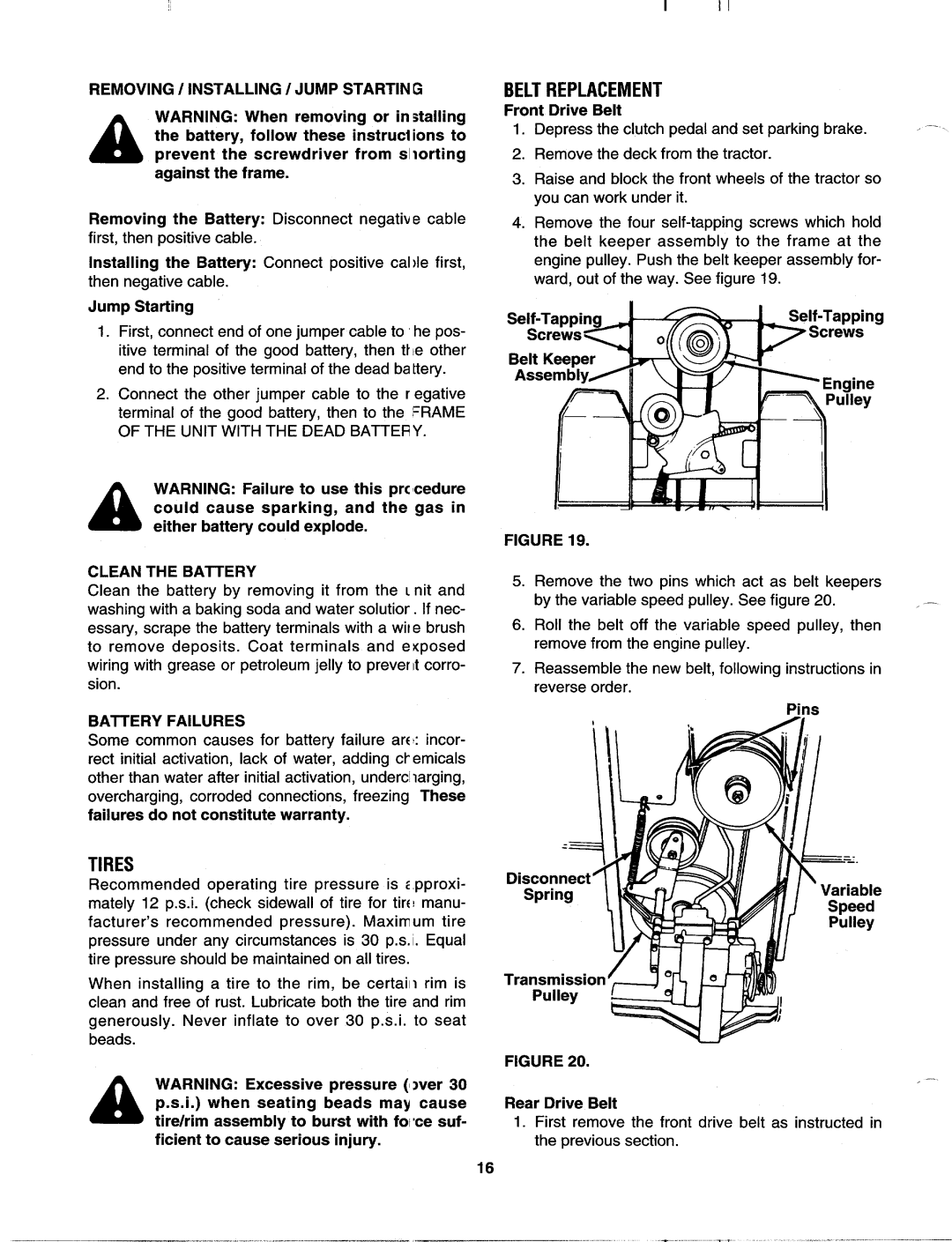 MTD 820 thru 829, 840 thru 849 manual 