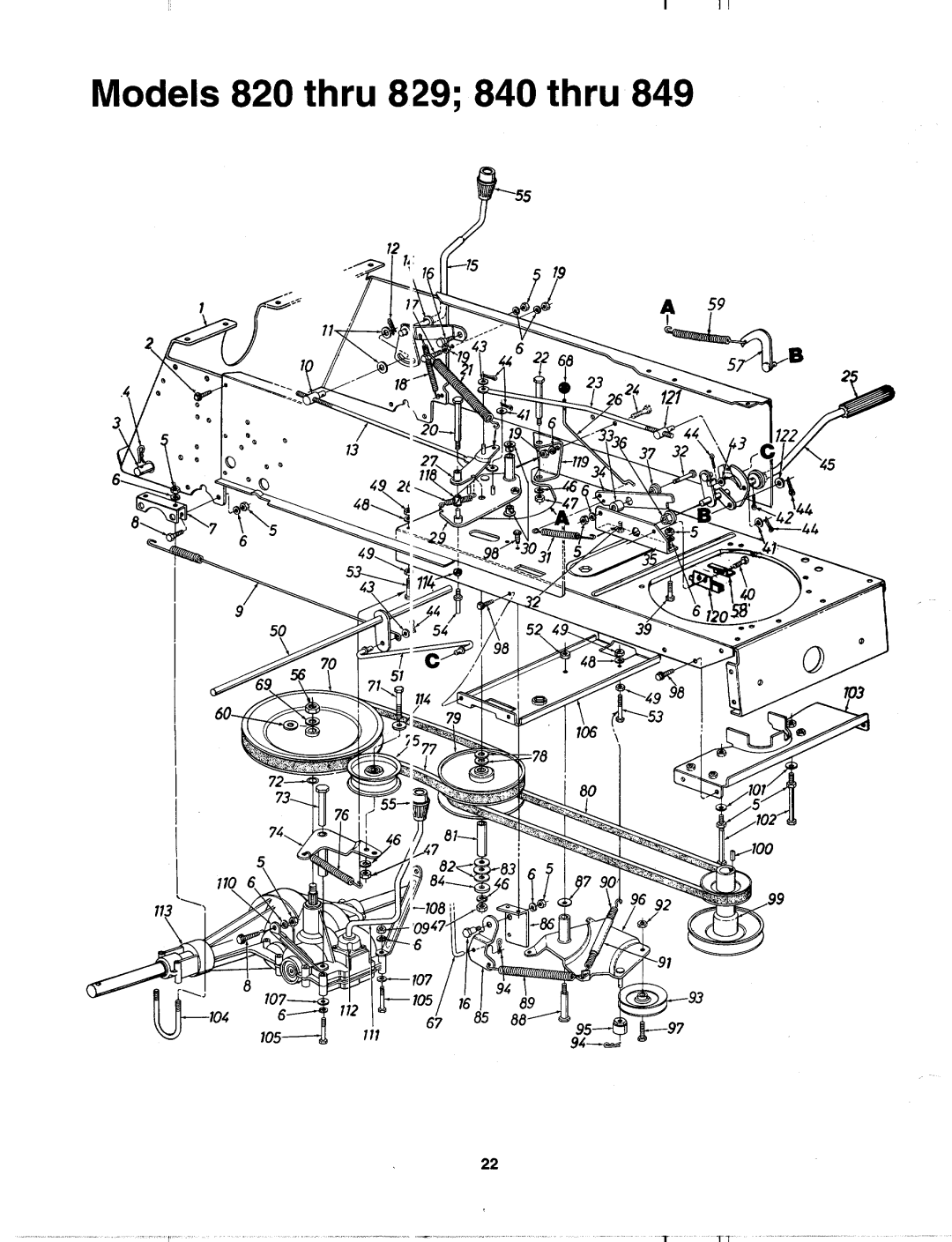 MTD 820 thru 829, 840 thru 849 manual 