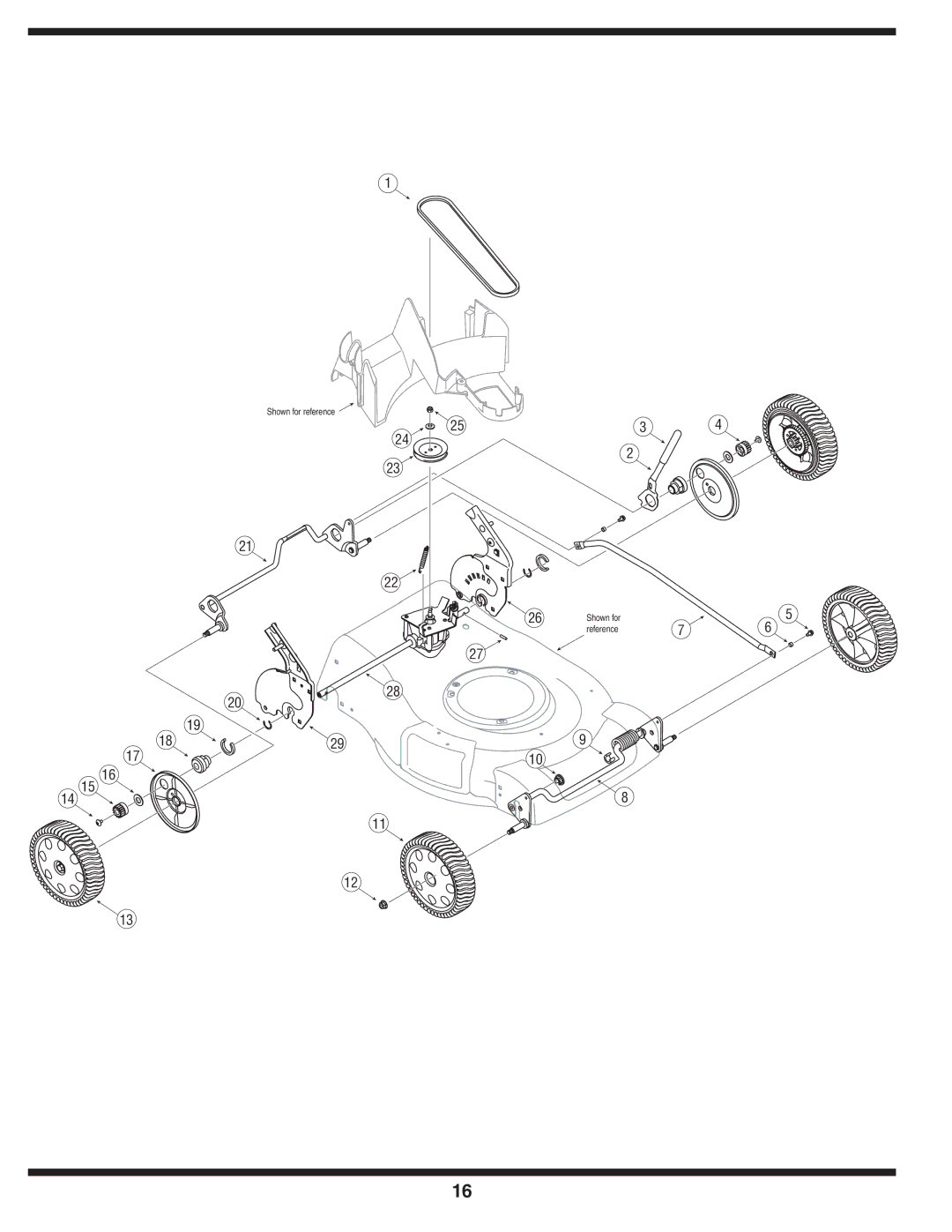 MTD 838 warranty Shown for reference Reference 