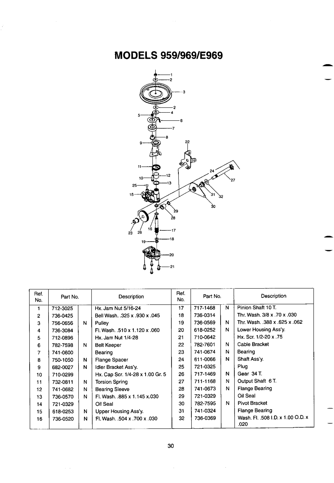 MTD E960 - E969, 950 - 959 Series, 960-969 Series, E960-E969 Series, Series E960-E969, 950-959, 960-969 manual 