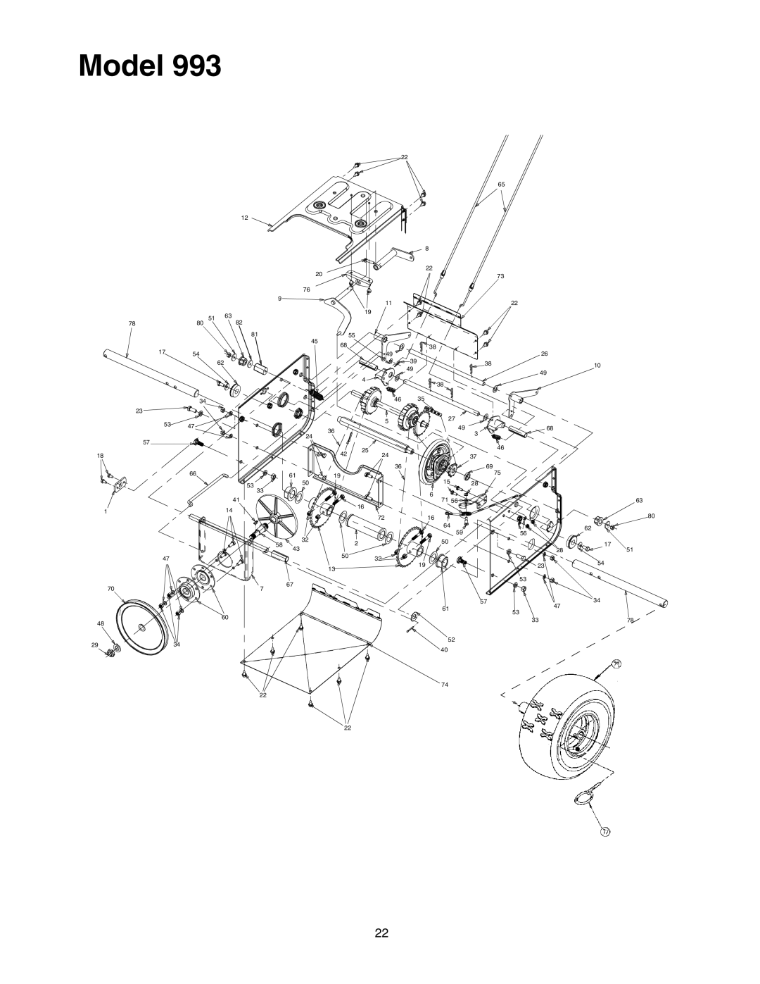 MTD 993 manual Model 