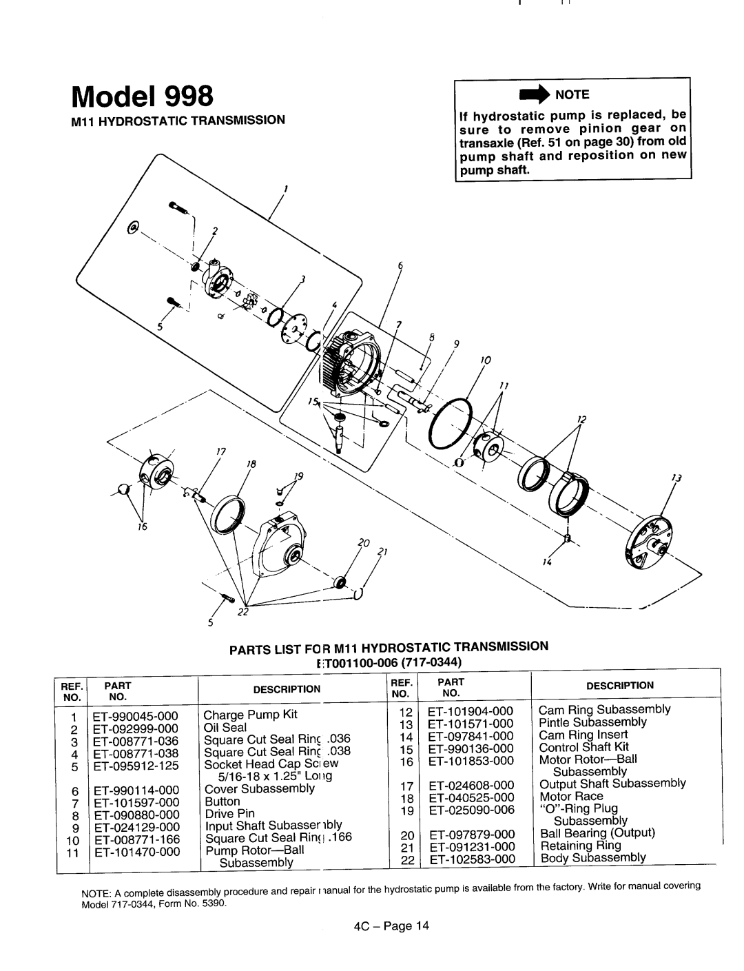 MTD 998 Sereis manual 