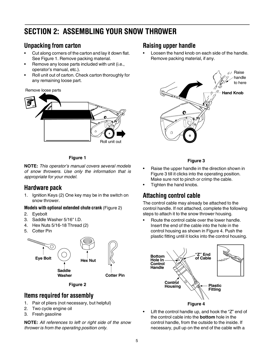 MTD E173 manual Assembling Your Snow Thrower 