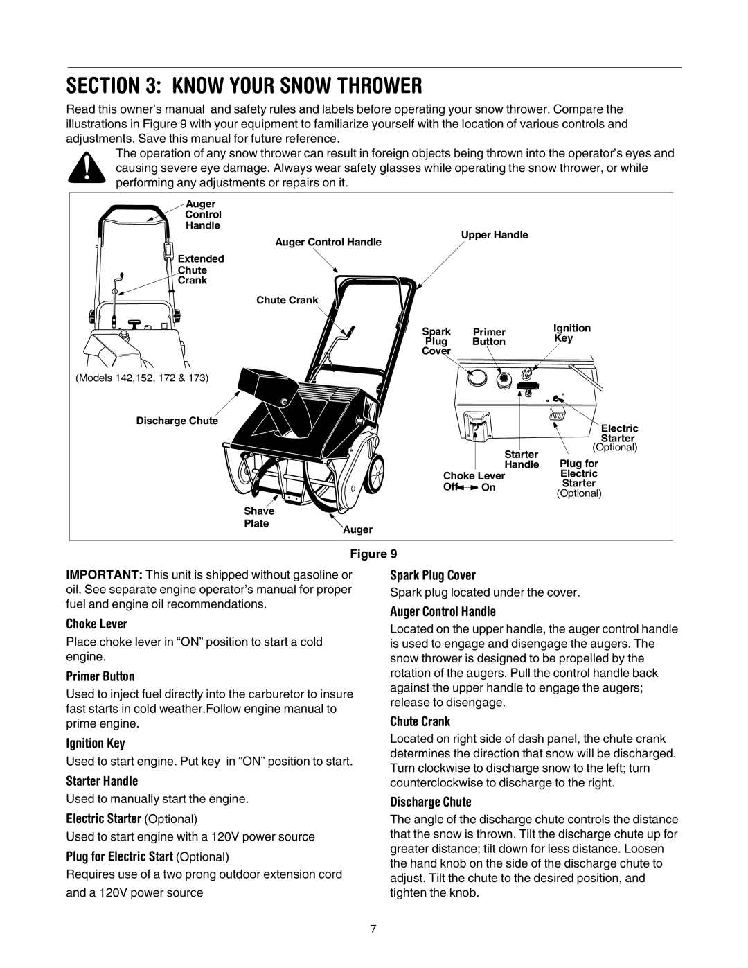 MTD E173 manual Know Your Snow Thrower, Primer Button 