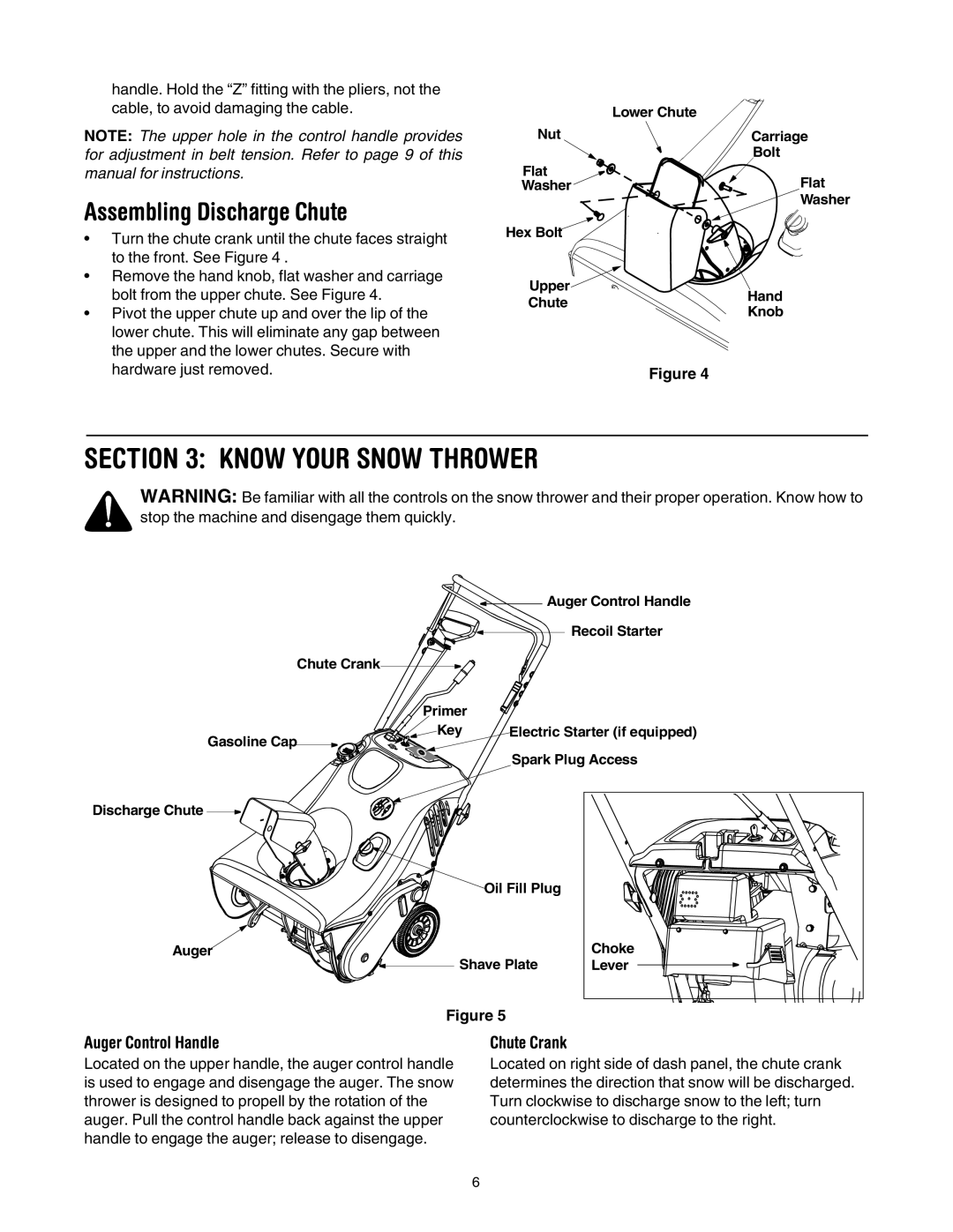 MTD E295, E285 manual Know Your Snow Thrower, Assembling Discharge Chute 