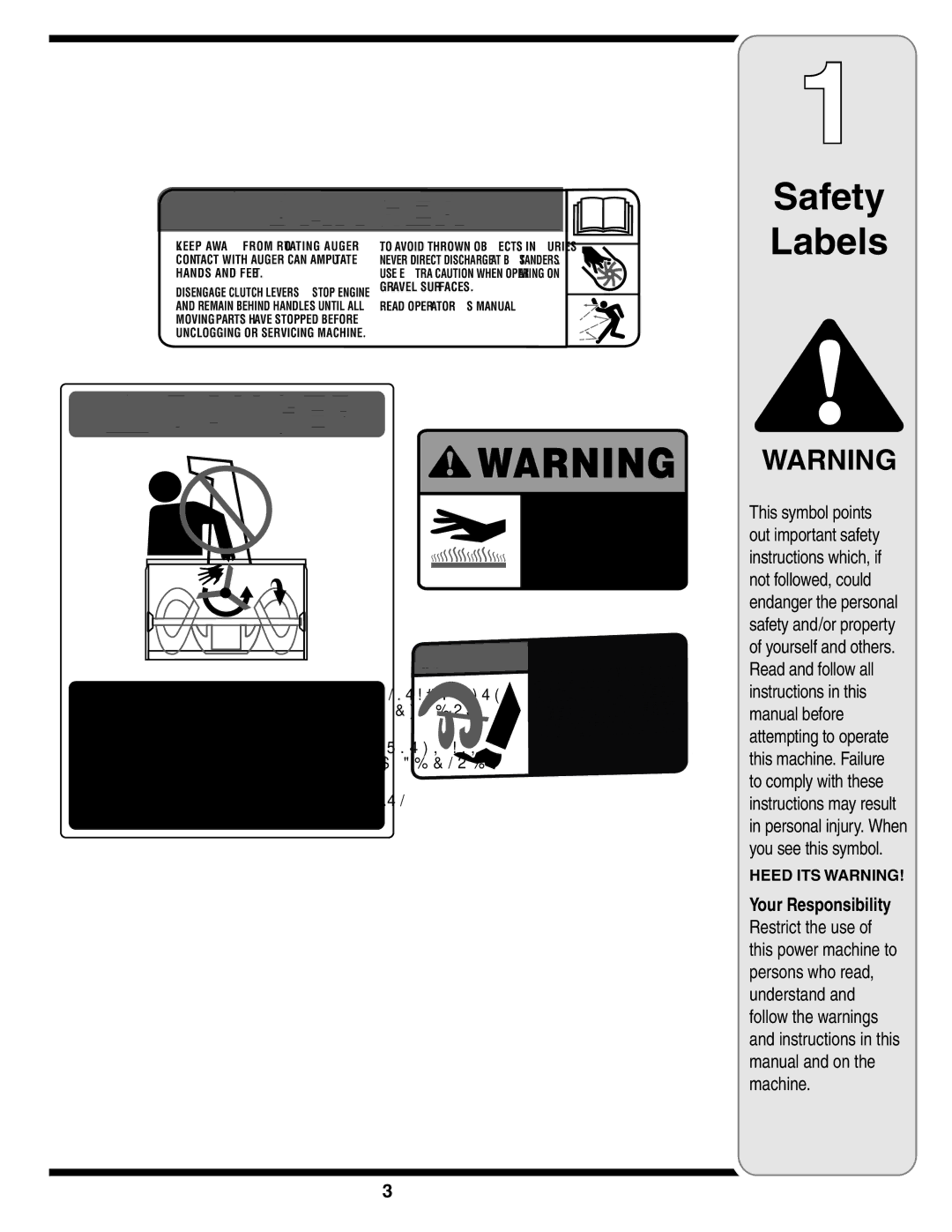 MTD 2B5 & 295, E2B5 & E295, E2B5&E295, 2B5&295 warranty Safety Labels 