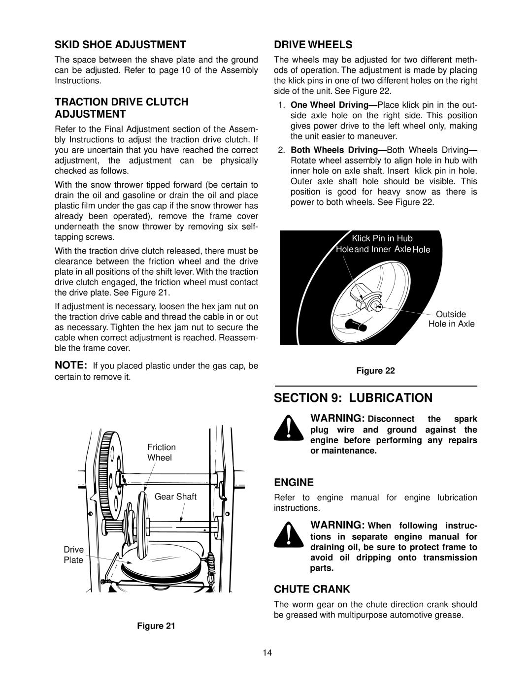 MTD E610E, E660G, E640F manual Lubrication 