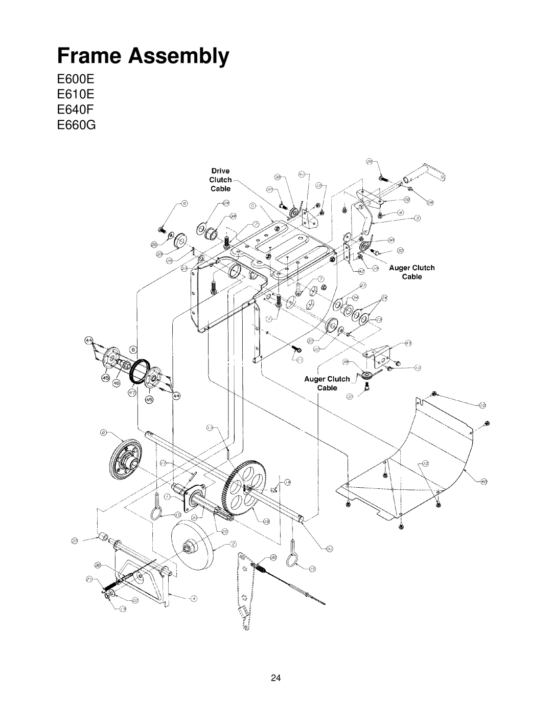 MTD E660G, E640F, E610E manual Frame Assembly 