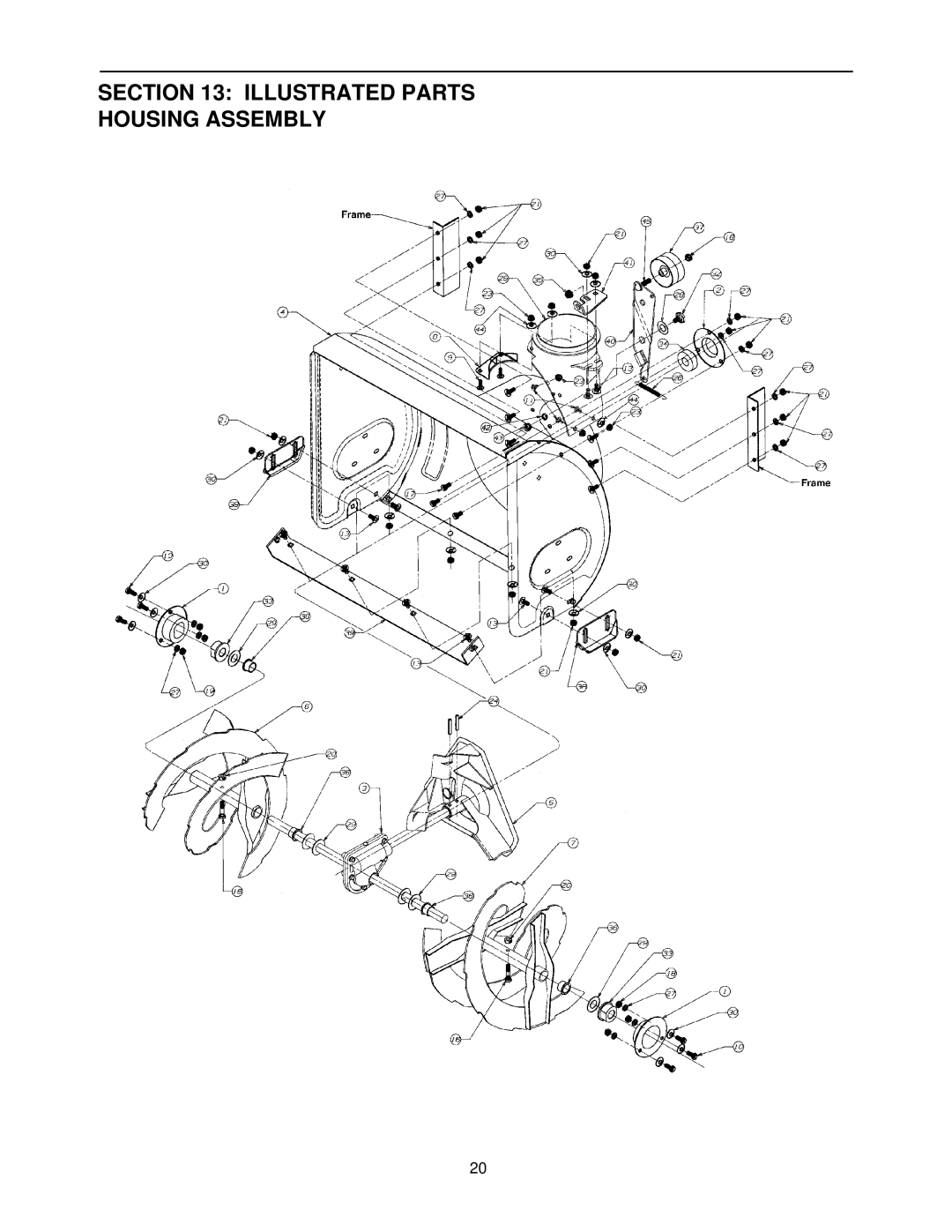 MTD E662E, E642F, E602E, E614E manual Illustrated Parts Housing Assembly 