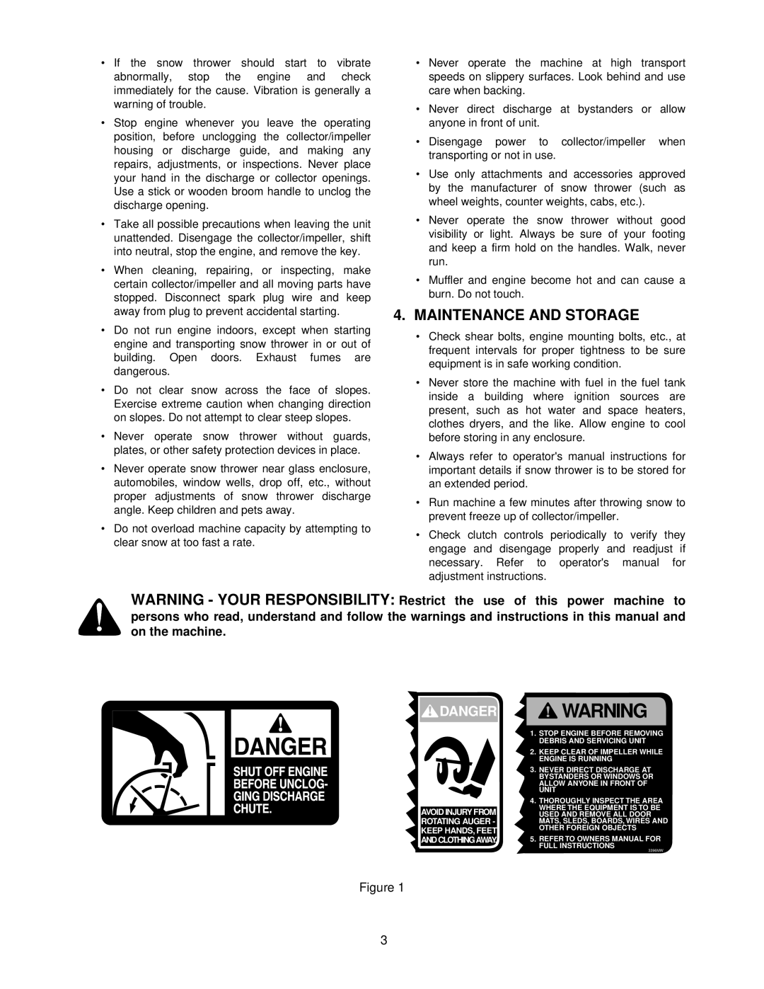 MTD E614E, E662E, E642F, E602E manual Maintenance and Storage 