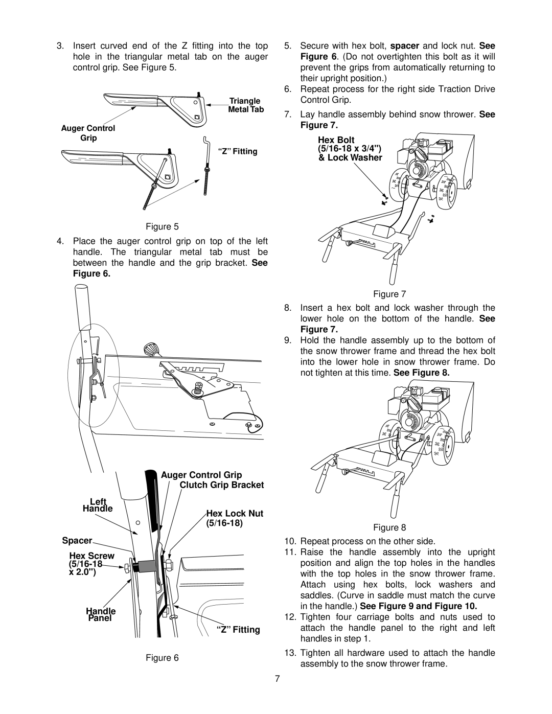 MTD E614E, E662E, E642F, E602E manual Handle. See and Figure 