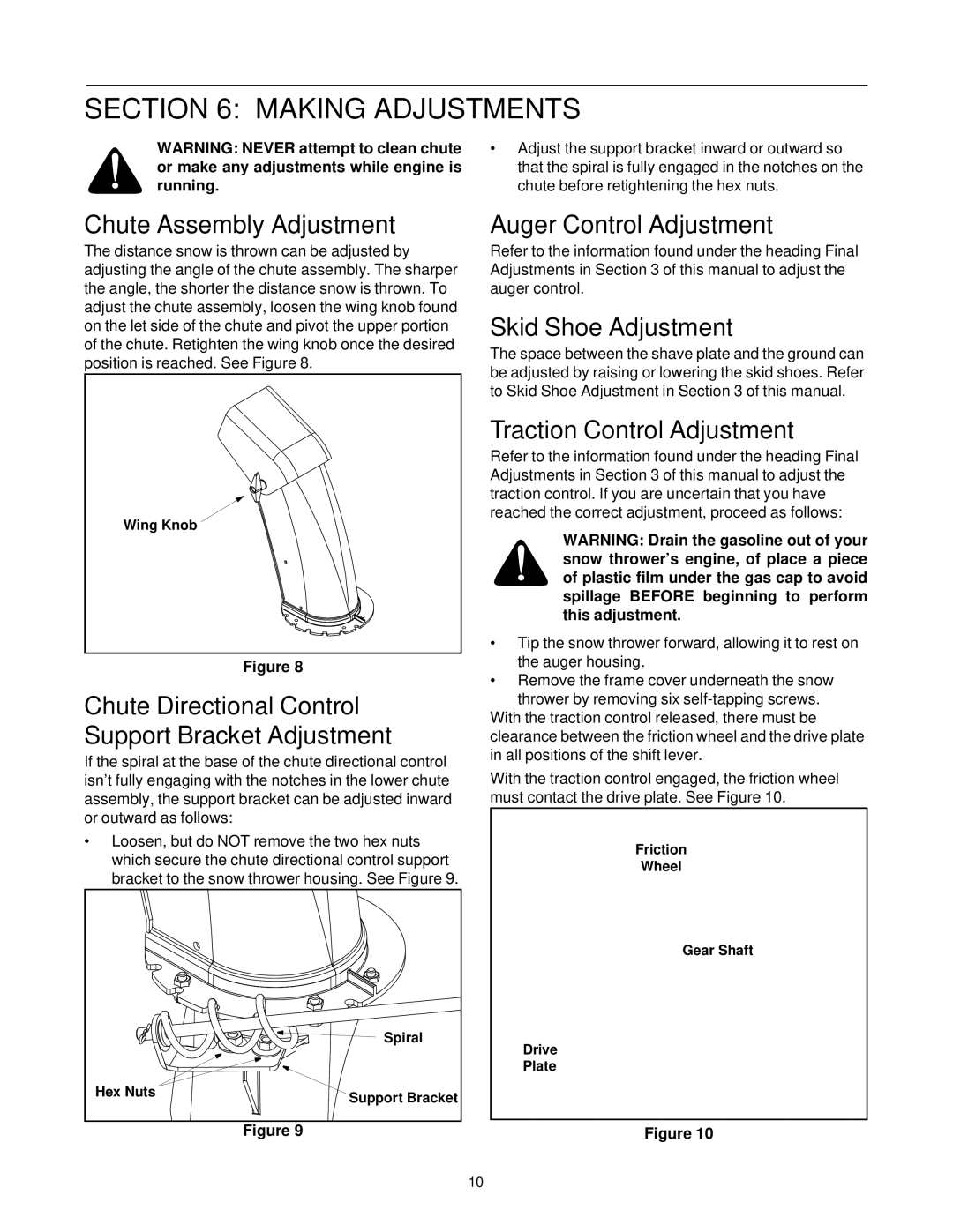 MTD E663G manual Making Adjustments 