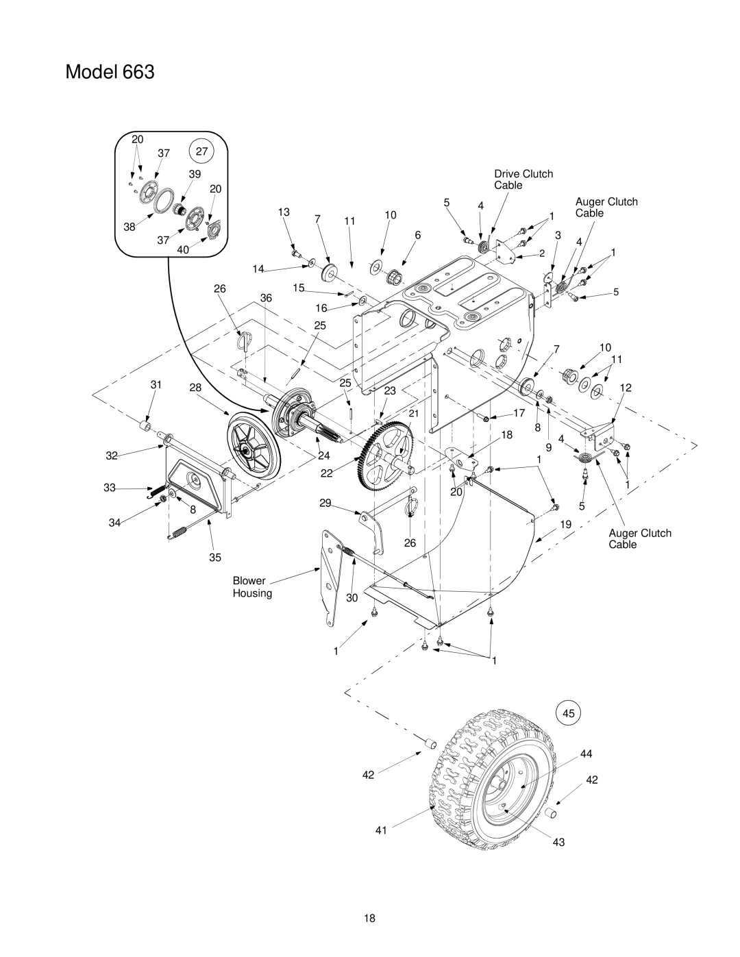 MTD E663G manual Drive Clutch Cable 