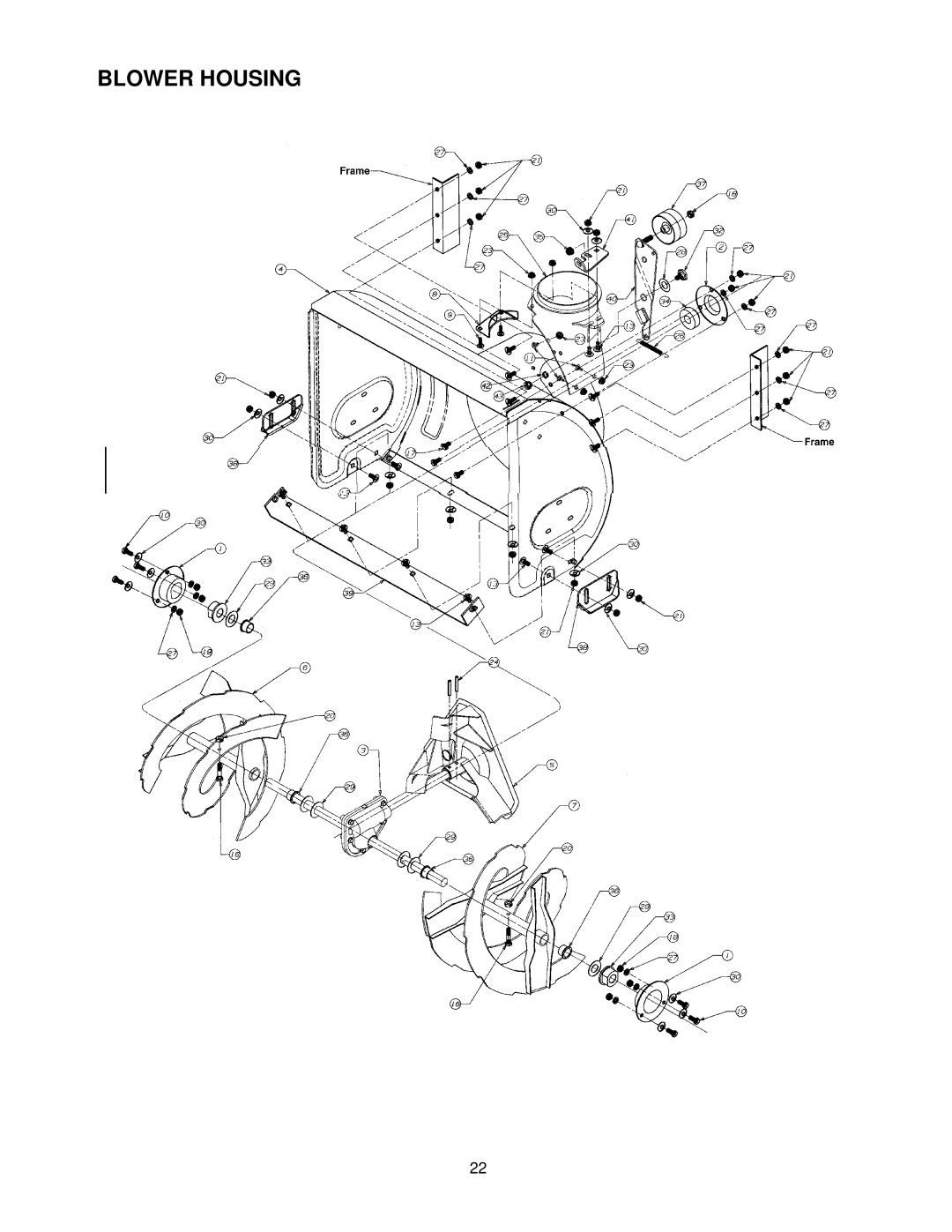 MTD E645E, E665E, 615 manual Blower Housing 