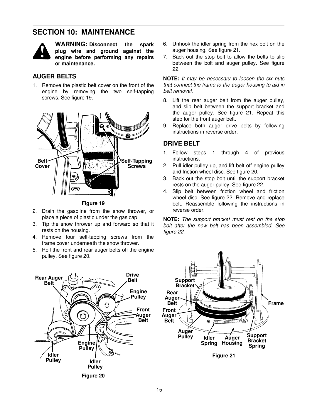 MTD E760, E740 manual Maintenance, Auger Belts, Drive Belt 