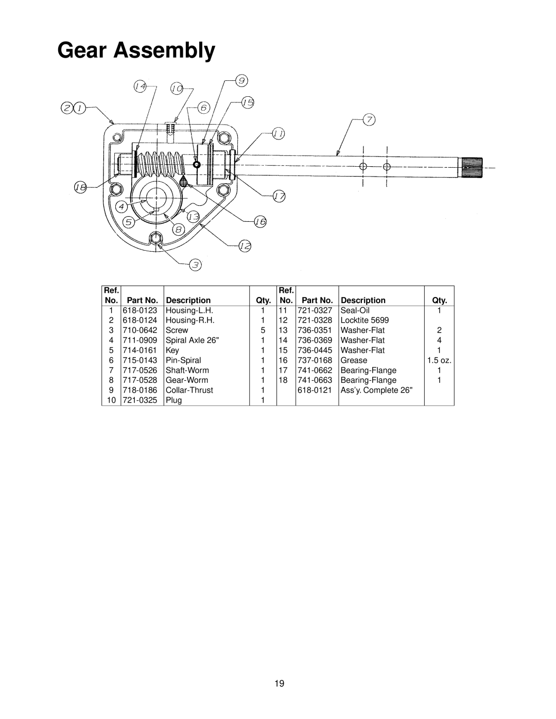 MTD E760, E740 manual Gear Assembly 