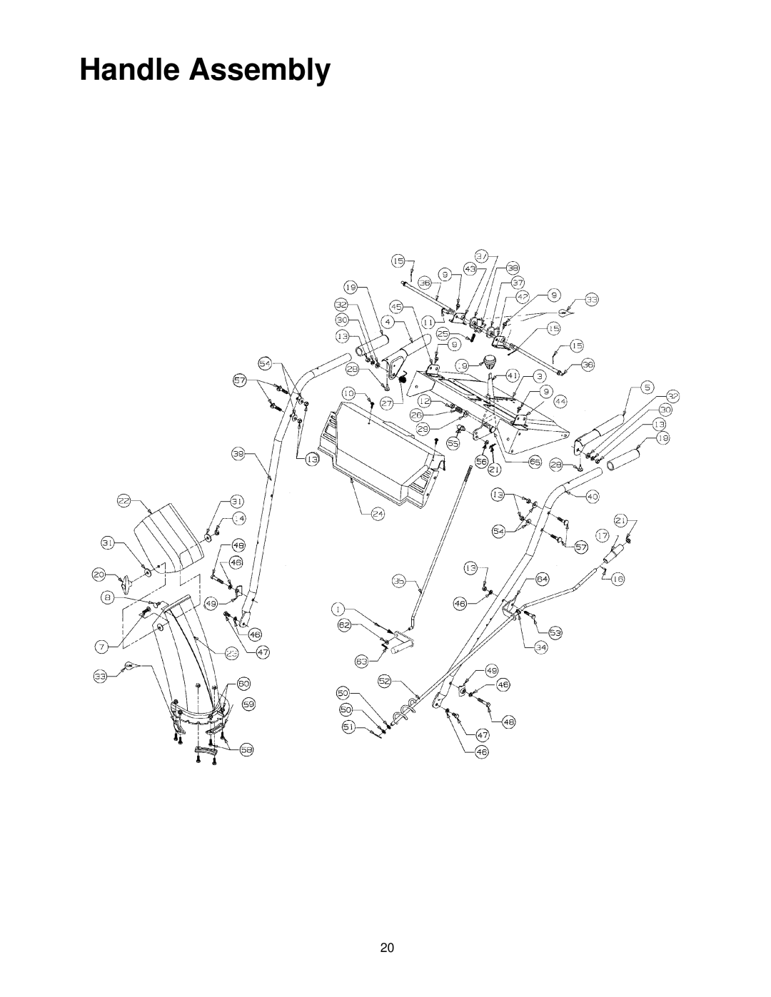 MTD E740, E760 manual Handle Assembly 