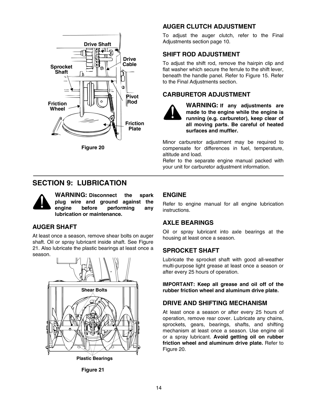 MTD E762F manual Lubrication 