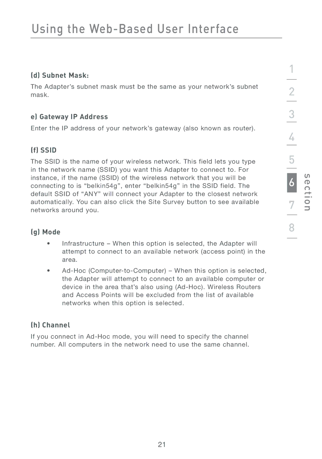 MTD F5D7330UK manual Gateway IP Address, Mode 