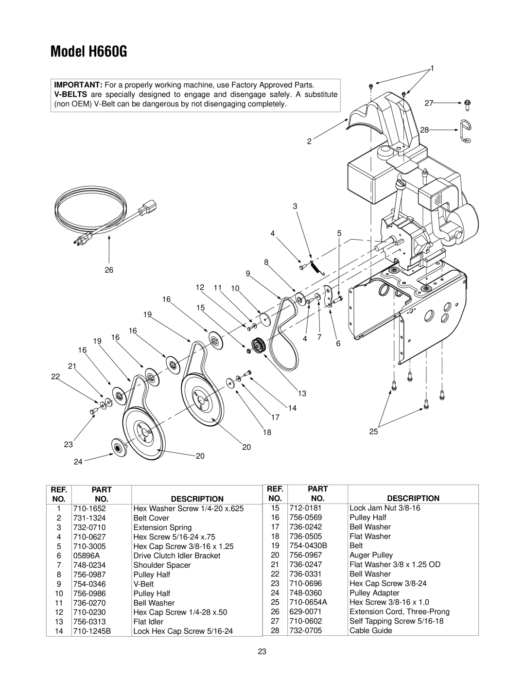 MTD manual Model H660G 