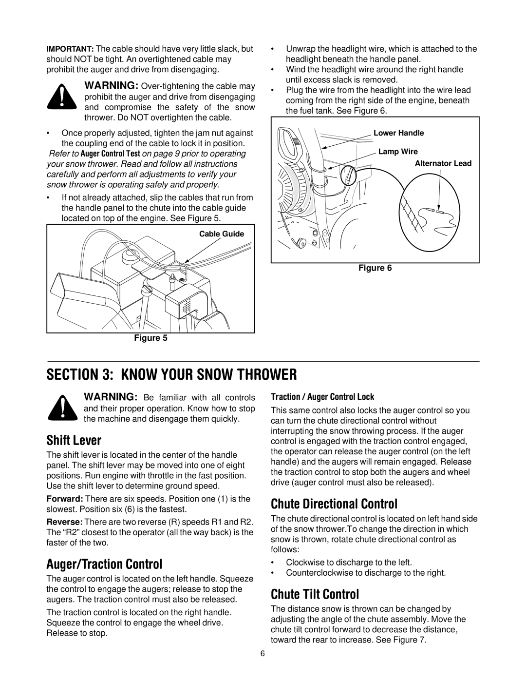 MTD H660G manual Know Your Snow Thrower, Shift Lever, Auger/Traction Control, Chute Directional Control, Chute Tilt Control 