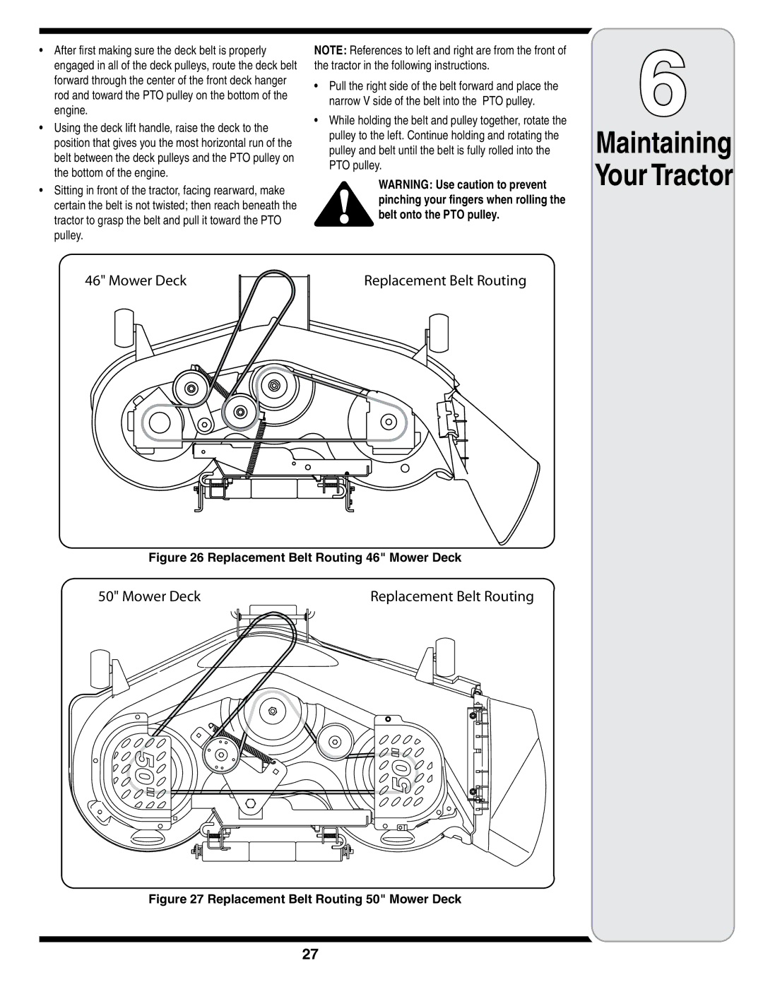 MTD i1046, i1050 warranty Mower Deck 