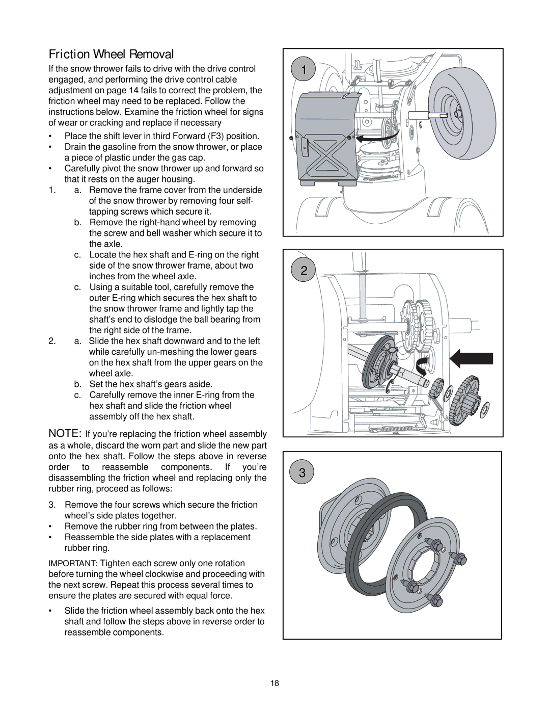 MTD L-Style manual Friction Wheel Removal 