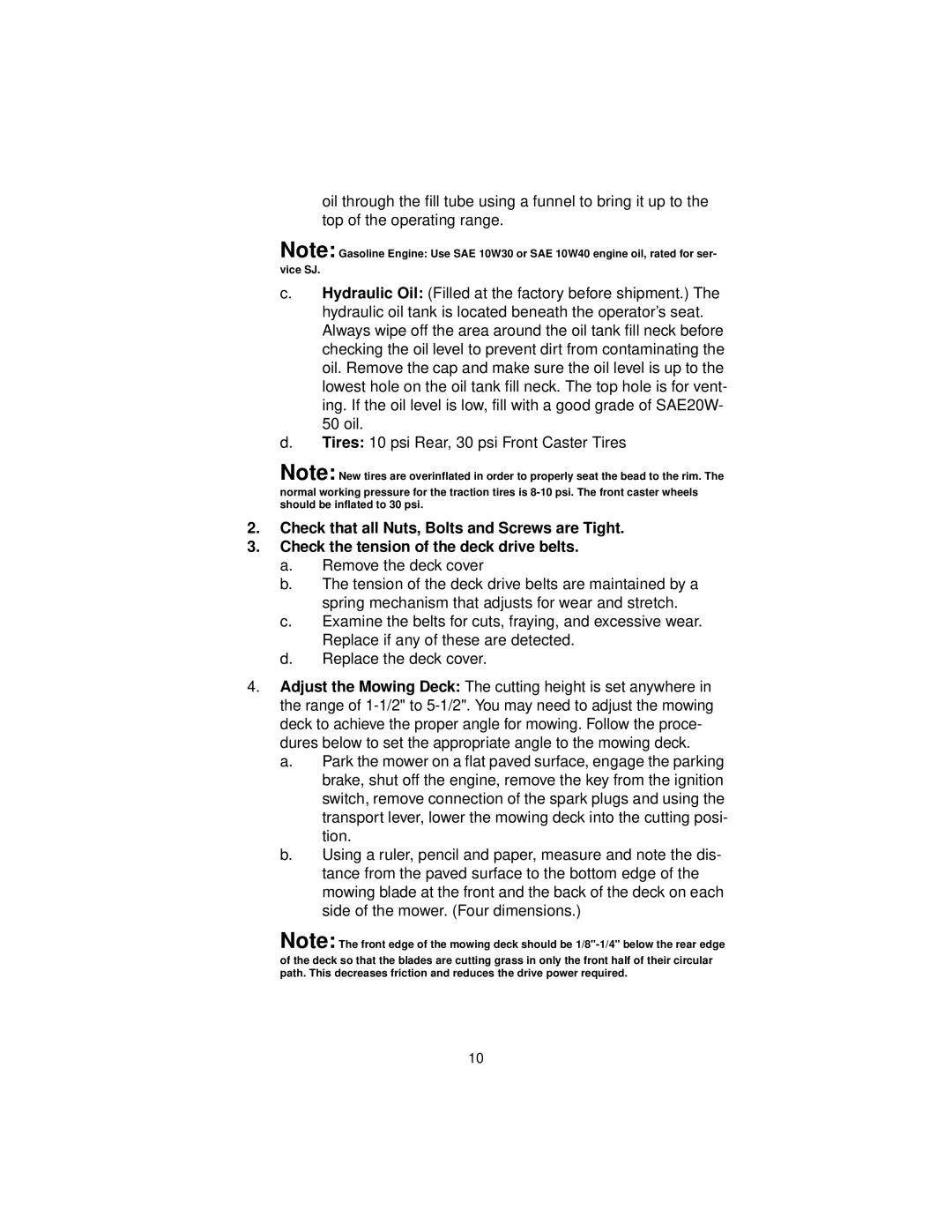 MTD MMZ 2560, MMZ 2554, MMZ 2254 service manual Vice SJ 