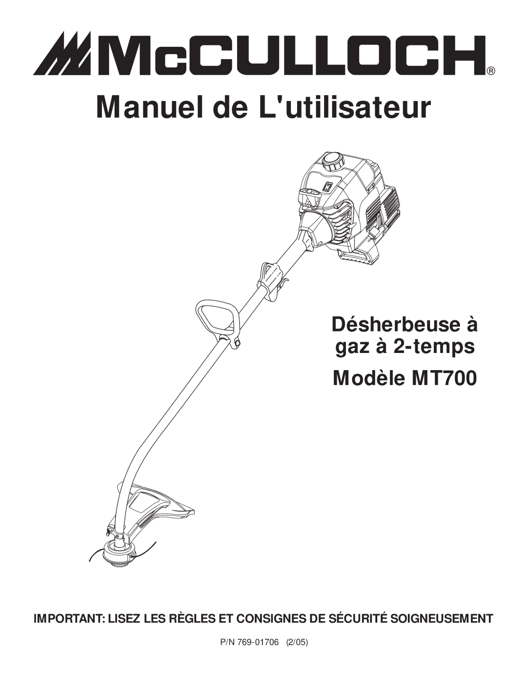 MTD MT700 manual Manuel de Lutilisateur 