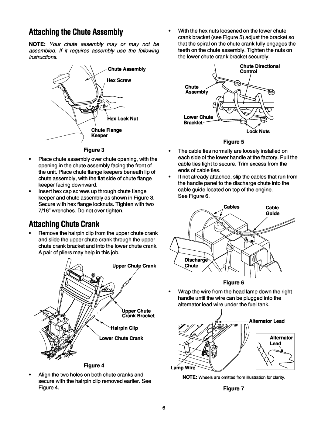 MTD OGST-3106 manual Attaching the Chute Assembly, Attaching Chute Crank 