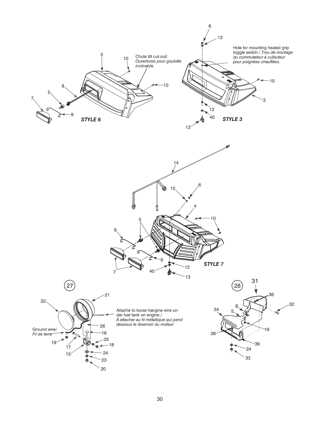 MTD OGST-3106 manual Style 