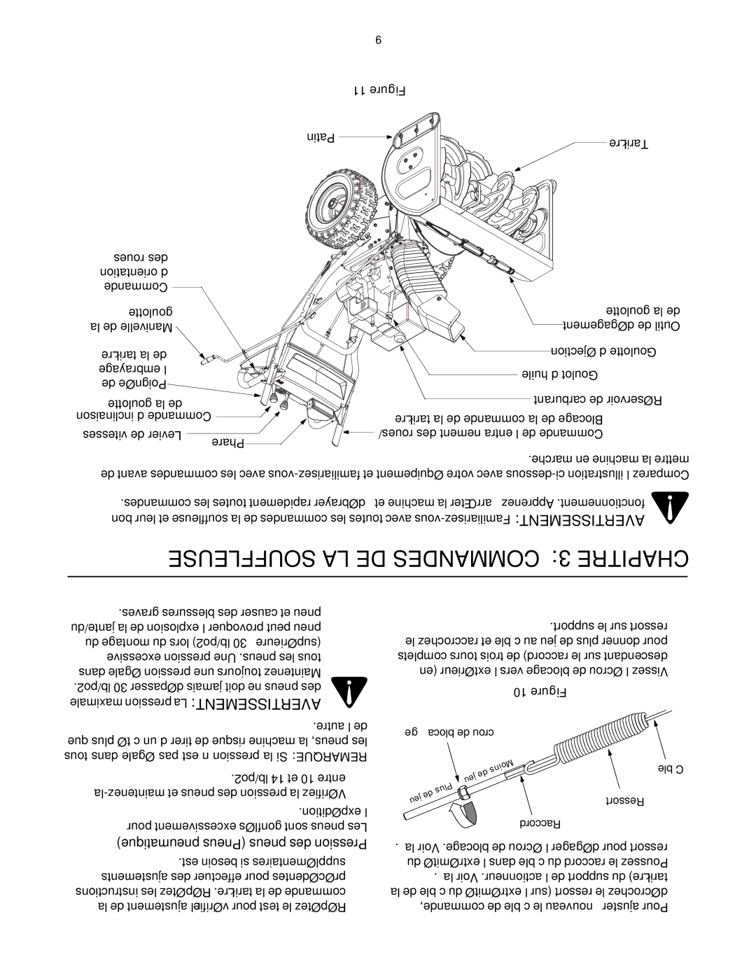 MTD OGST-3106 manual ’autre de, Que plus côté d’un tirer de risque machine la pneus, les 